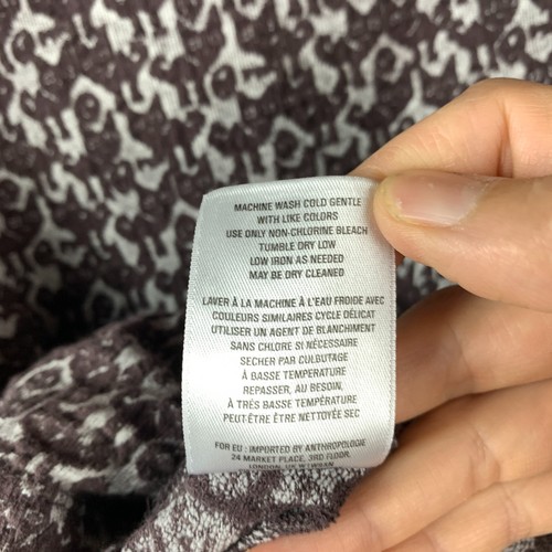 Maeve Anthropologie Tomcat Top XS Stretch Asymmetrical Knot Jacquard Cat Twee - Bild 15 von 18