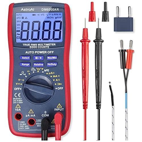 AstroAI 6000 Count Tester Digital Tester Multimeter Auto Range Voltage Current
