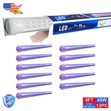 12 Pack UV Led Black Light Bar 4FT 40W DJ Party Club Halloween Christmas D cor