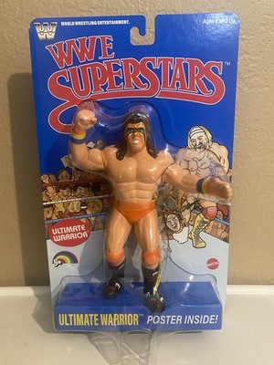 (Cracked Bubble) Ultimate Warrior LJN Blue Card WWE Retro Action Figure Mattel