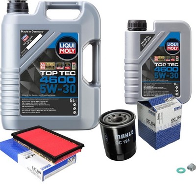 MAHLE Inspektionspaket 6 L Liqui Moly 4600 5W-30 für Nissan Maxima QX IV 2.0