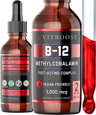 Vitamina B12 l quida, B-12 metilcobalamina 5000 mcg, sabor a frambuesa, 2 fl oz