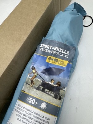 SPORT-BRELLA SPF 50+ ADJUSTABLE UMBRELLA UNIVERSAL CLAMP BRIGHT AQUA XL