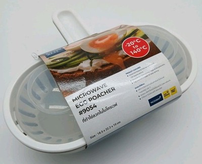 Micron Ware Mikrowellen Eier Pochierer Egg Poacher Weiß -20°C to 140°C Neu