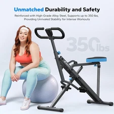 MERACH R07 2-in-1 Squat Rowing Machine, Glute & Leg Trainer, Foldable Design