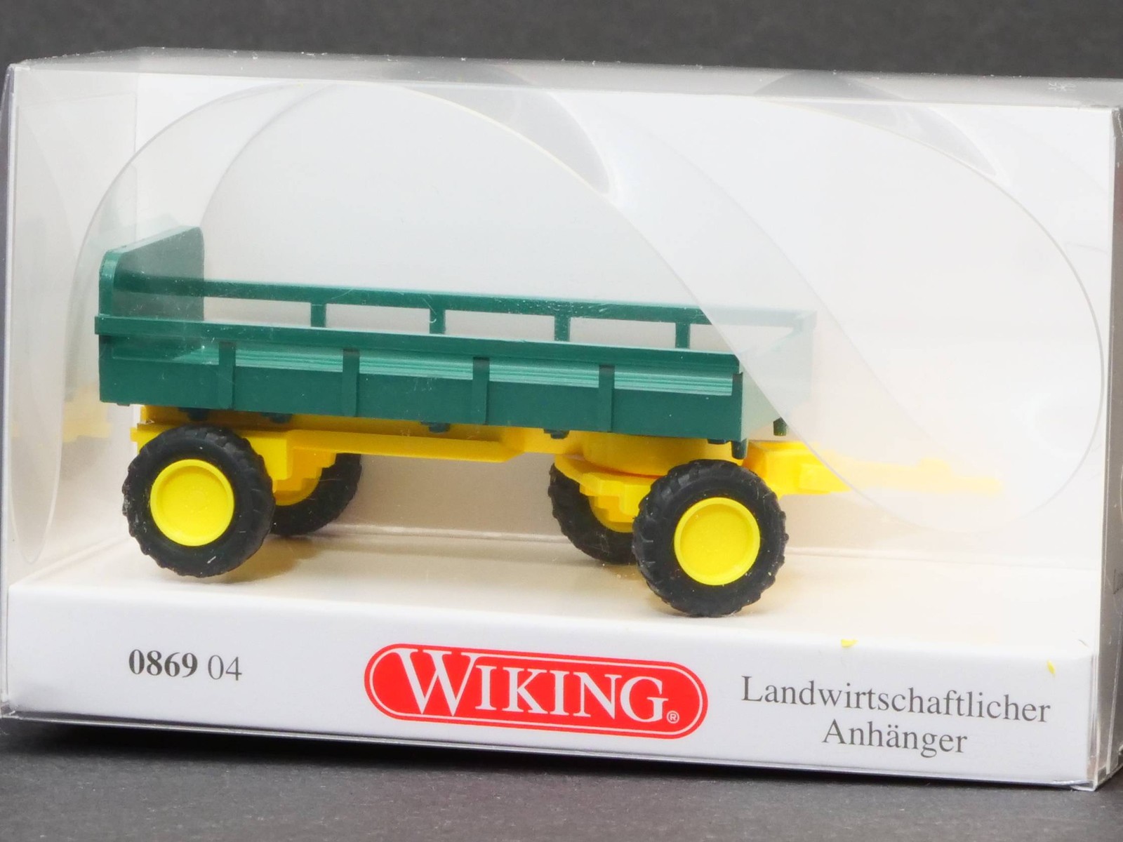 WIKING 0869 04 Agricultural Trailer 1:87 Mint With OVP Green 1707-20-56