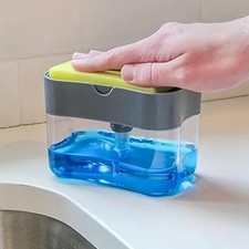 Press Soap Dispenser Box Scrubbing Liquid Container Kitchen Bathroom