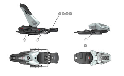 NEW Tyrolia PROTECTOR PR 13 GW with 85mm brakes no track/bases NEW