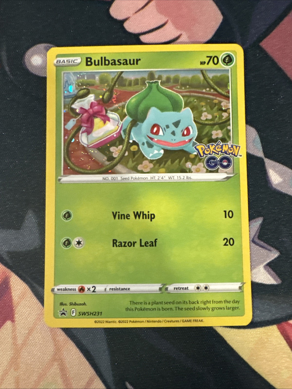 Bulbasaur SWSH231 NM - Black Star Promo Pokémon GO Stamped SWIRL