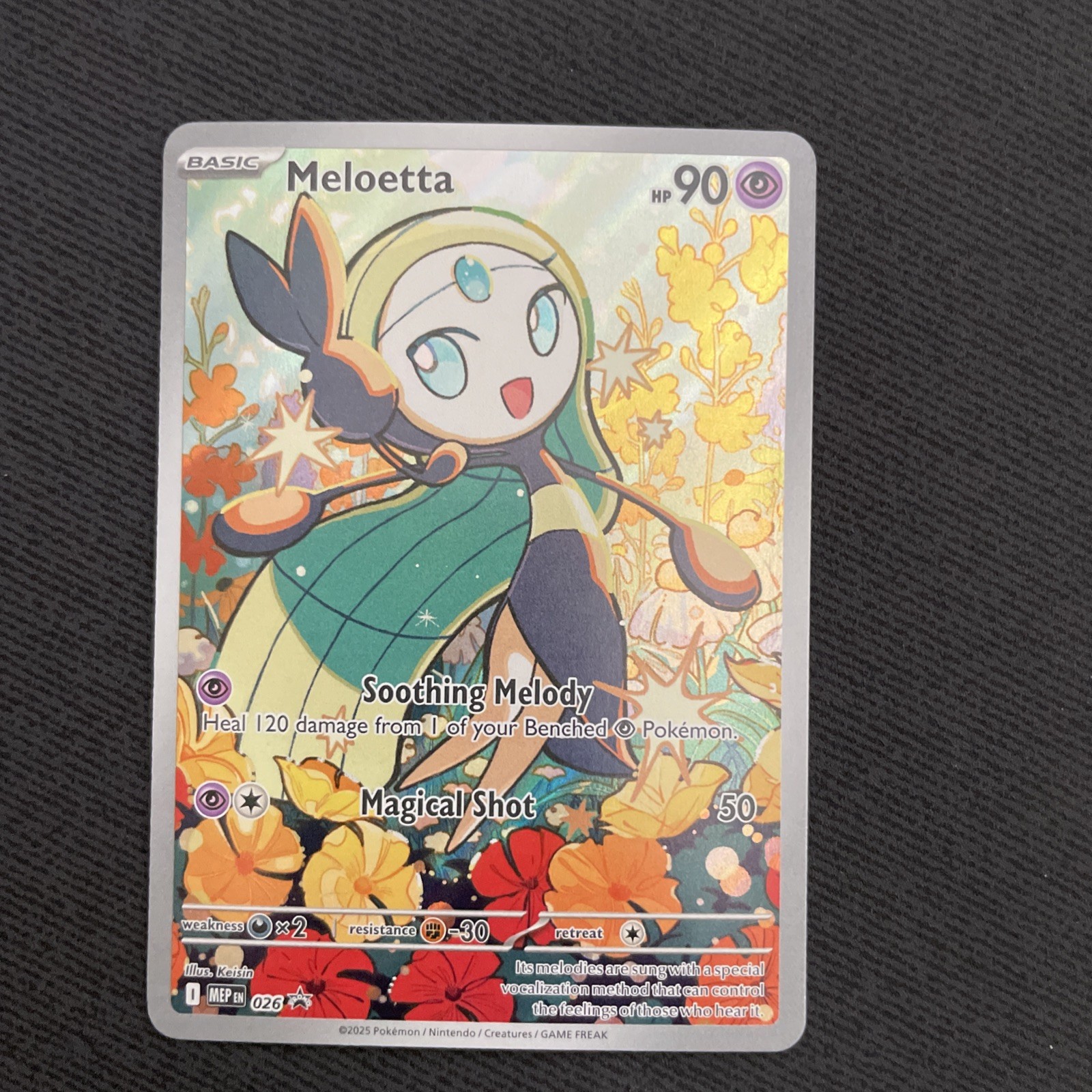 Mega Evolution Meloetta Holo Black Star Promo #MEP EN 026
