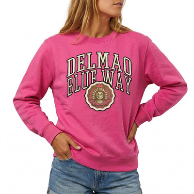 Delmao Pullover Pulli Sweatshirt Sweat Aufdruck Gr. 44/46 Damen (6633) NEU