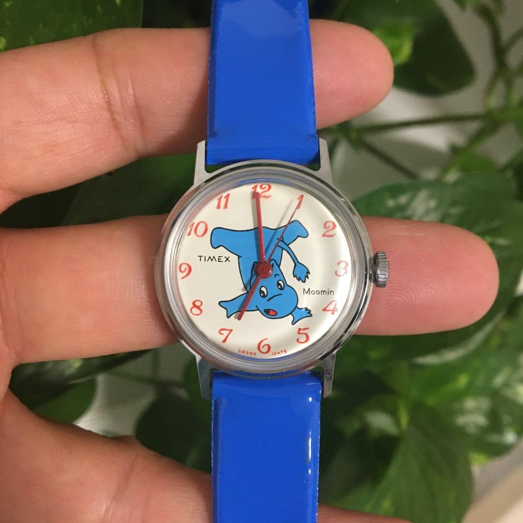 TIMEX Moomin Mechanical Manual Wind Watch Rare Retro 70s Japan Limited used image 3