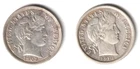 1902 O & 1914 D Barber Dimes in remarkable shape! RARE!! high resolution scan