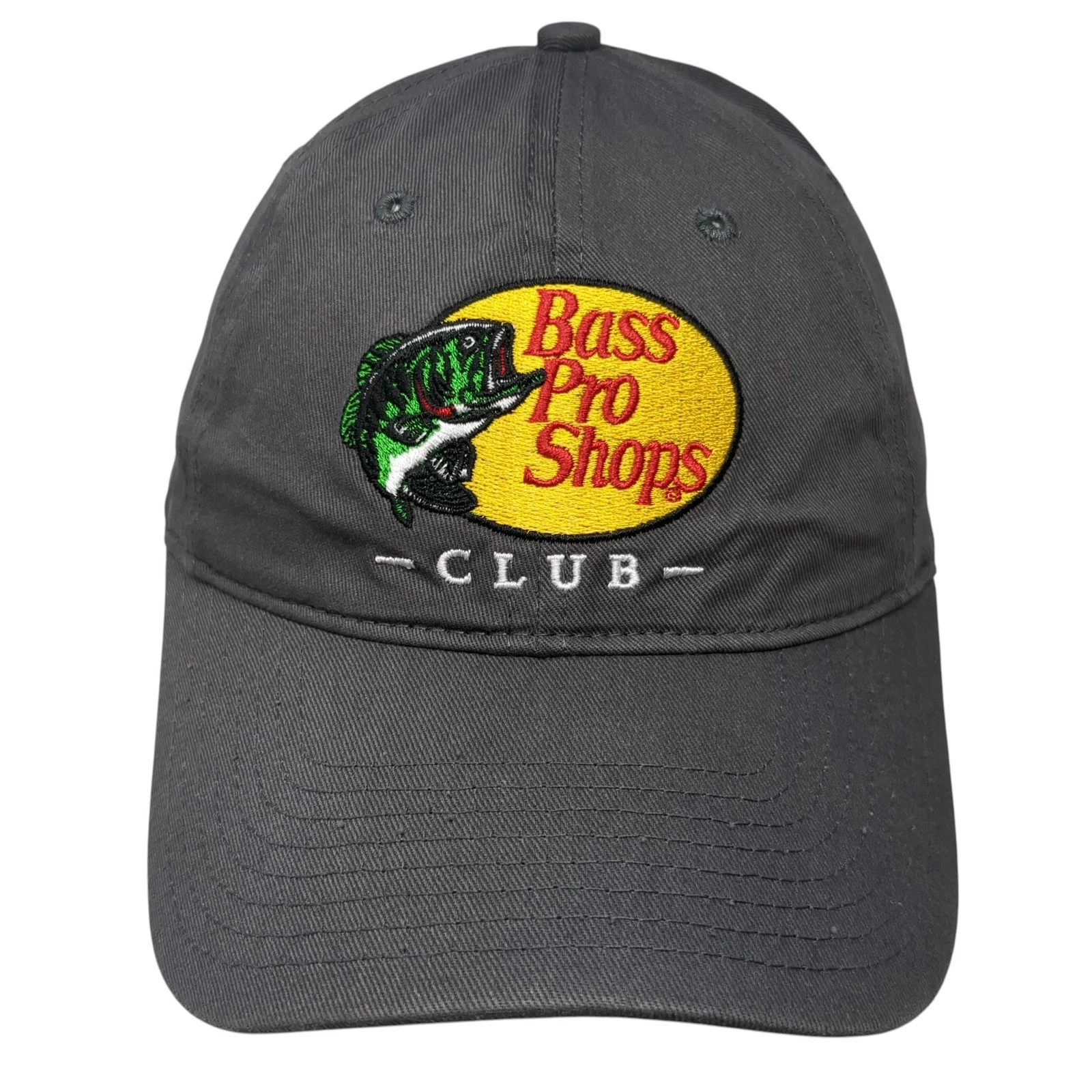Bass Pro Shops Club Slideback Hat Solid Gray One Size Embroidered