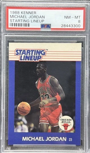 1988 Kenner Starting Lineup Cards - Michael Jordan NEW PSA 8 - SUPER CLEAN!