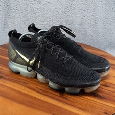 Nike Air VaporMax Flyknit 2 Black Gold Men  s Size 11 Running Shoes 942842-015