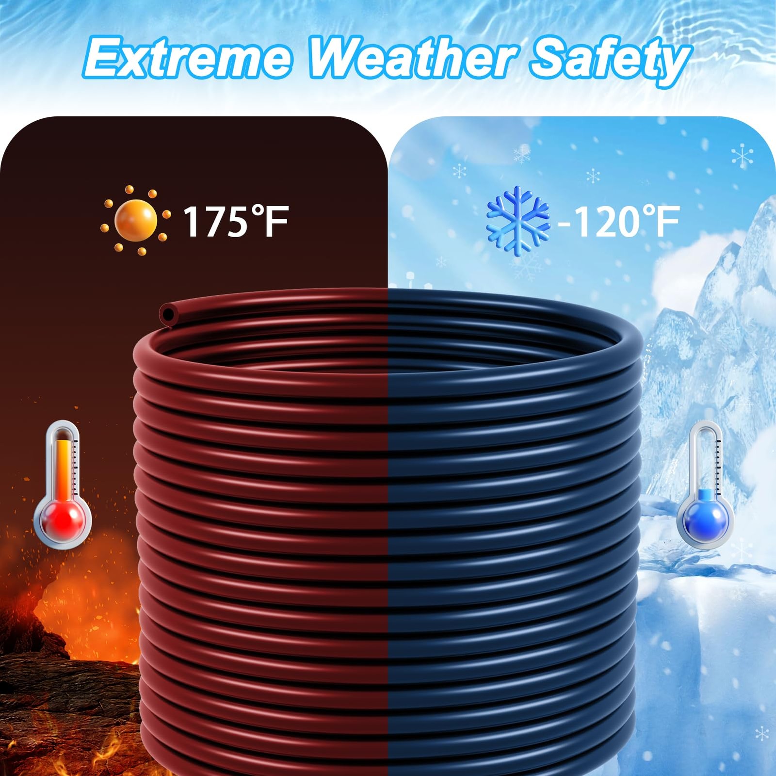 ⅜ inch Self Sinking Aeration Hose,100 Feet Pond Aerator Hose Kit with 4 Coppe...