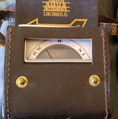 Aqua Survey and Instrument Co. Surveying Compass Inclinometer with Leather Case