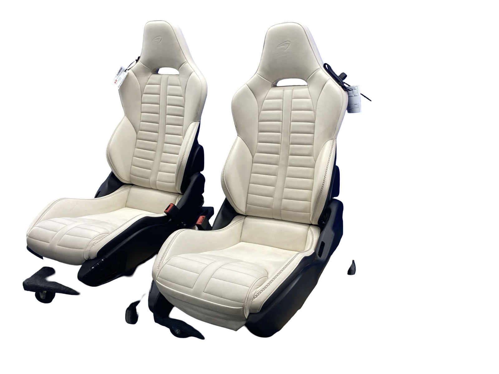 2025-2026 MCLAREN GTS OEM FRONT LEFT RIGHT SEAT ASSEMBLY SET GRAY LEATHER *WEAR*