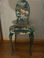 Vintage Wrought Iron  Hunt Scene Accent Chair...