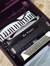 Da Vinci Piano Accordion 41-Key 120-Bass Black/White/Silver w/ Case