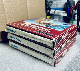INTELLIVISION LOT OF 3 CIB SEARS TELE-GAMES BASKETBALL/BASEBALL/BOXING CIB WORKS