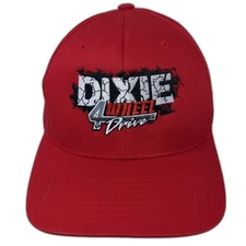 Dixie4 Wheel Drive Fitted Baseball Cap Red XL Embroidered Flexfit Yupoong