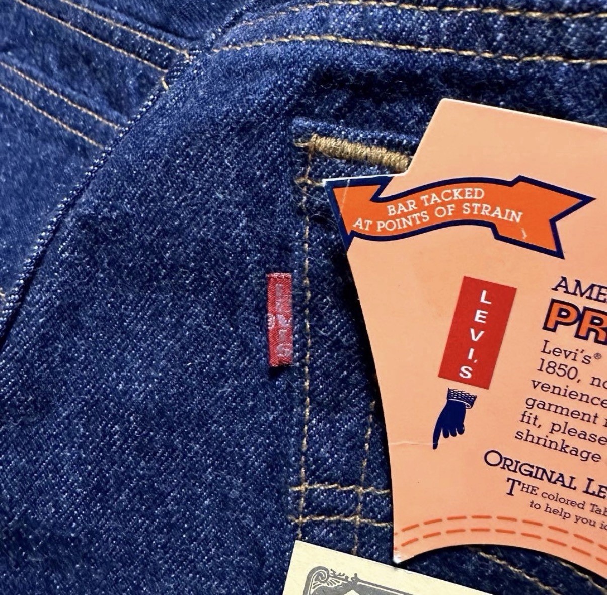 Levi’s 501 Deadstock 1990s Jeans NWT Made in USA W33 L36 Vintage Denim image 7