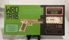 Wood Trick Defenders Gun 3D Wooden Puzzle Mechanical Model DIY Kit 256 Pcs NEW
