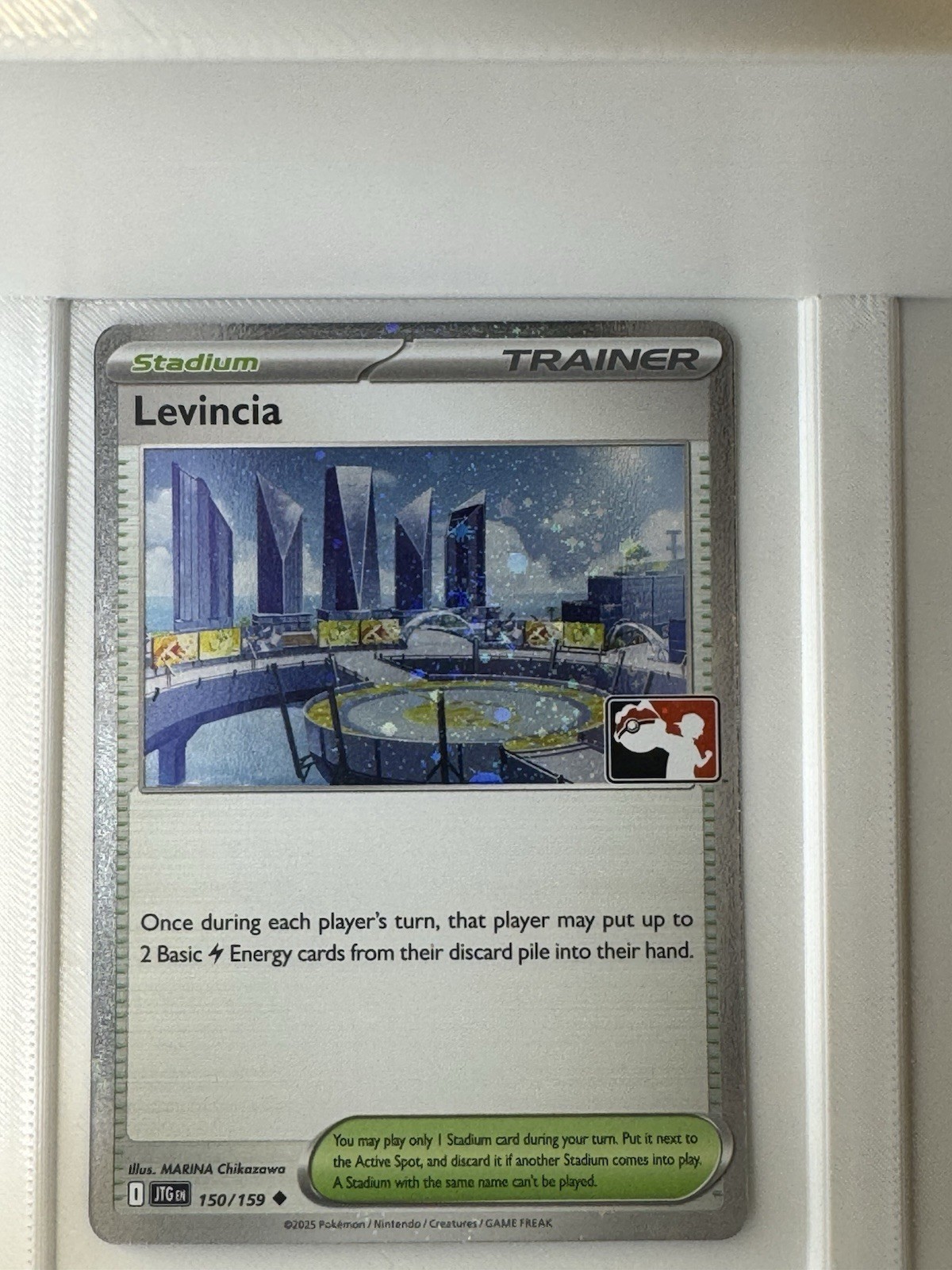 Levincia 150/159 Pokemon Play Stamp Prize Pack Holo - NM