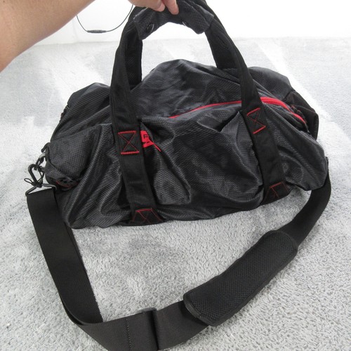 RLX Ralph Lauren Black Duffel Bag 22" Travel Gym Shoulder Strap Mens Sports