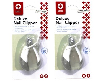 The First Years American Red Cross Baby Nail Clippers with Magnifier - 2 Pack
