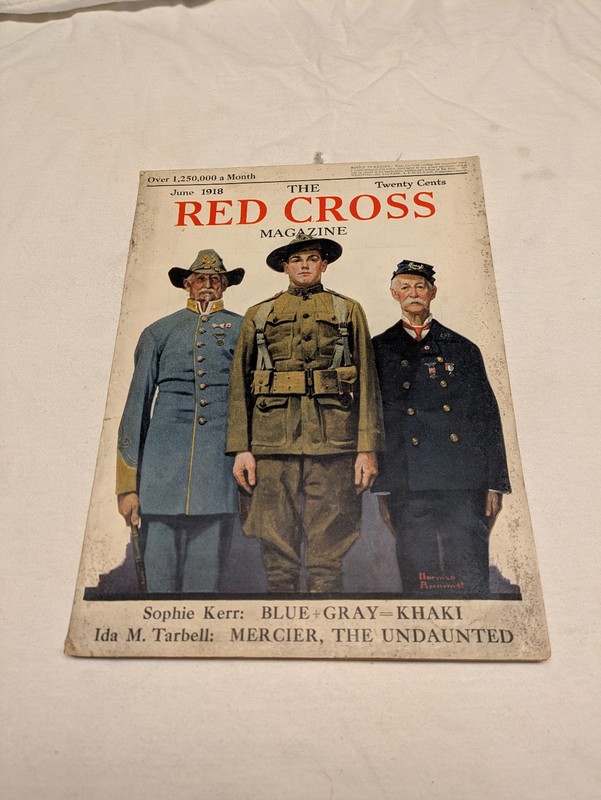 1918 June THE RED CROSS MAGAZINE - Cover by Norman Rockwell,  Excellent Ads