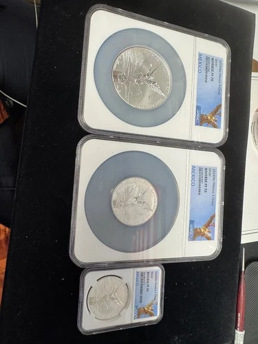 2024 Mo Mexico 1, 2, 5 Onza NGC Reverse Pf70 Set