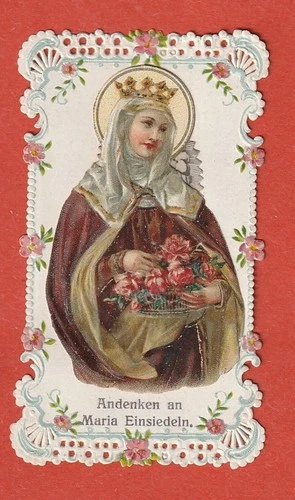 PIOUS IMAGE DENTELEE ADDEDIS - 19th century - MEMORIAL MARIA EINSIEDELN