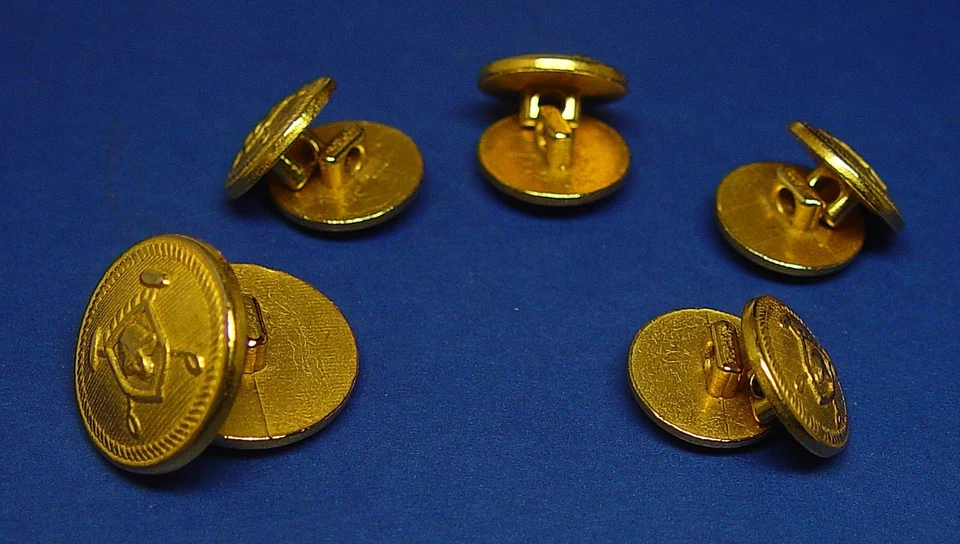 LAUREN RALPH LAUREN Replacement buttons 10 Gold Tone solid metal Good Used Cond. - Image 4 of 4