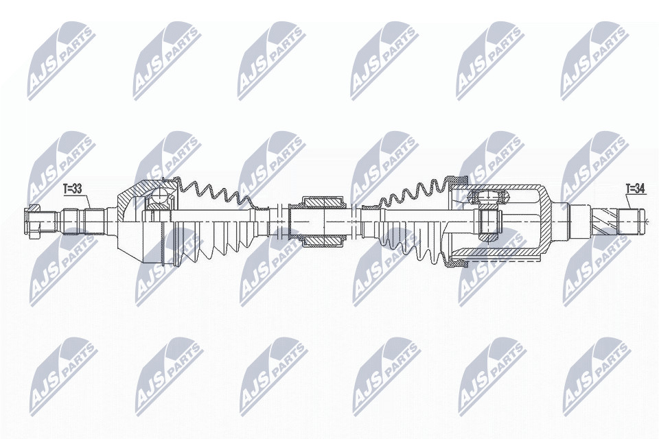 N.T.Y. NPW-DW-029.NTY Drive Shaft for CHEVROLET
