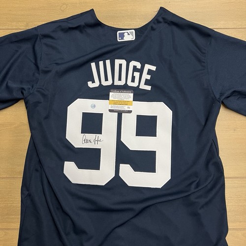 Aaron Judge Signed NY Yankees Jersey Navy Autographed COA #99