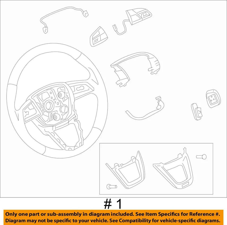 2019-2020 AUDI Q8 DRIVER LEATHER WRAPPED STEERING WHEEL W/HEAT & PADDLE SHIFTERS - Image 4 of 4
