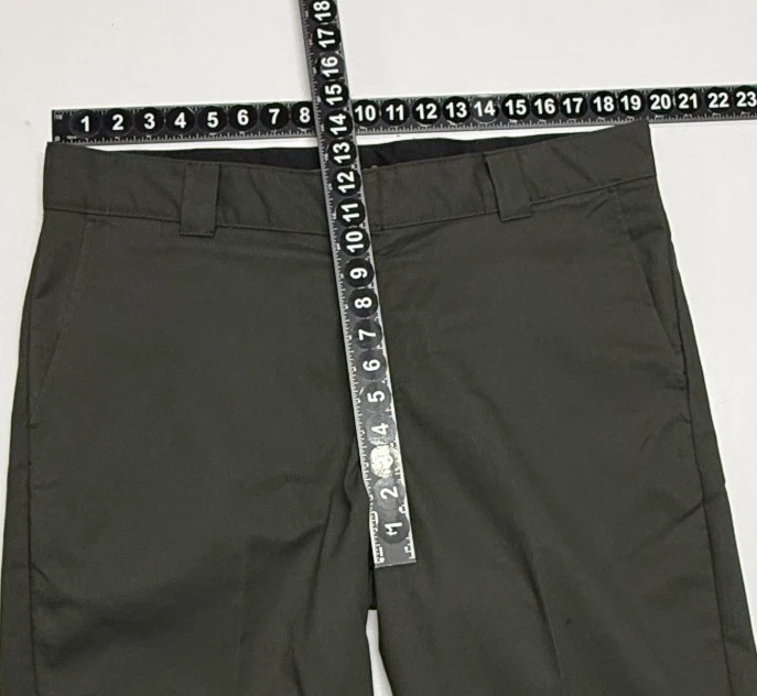 Pantalones Dickies Para Hombres 38X32 Verde Flexible Delgados Cónicos Chino Ropa de Trabajo Informal Foto 3 de 4