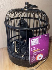 12  Animated Talking Raven in Cage with LED Illumination- Home Accents Halloween