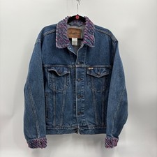 Vintage Levi Strauss Signature Denim Jacket Women's Medium Embellished Collar