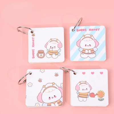 Mini Lernkarten Notizblock Set Flip Flap DIY Lesezeichen Beschriftung