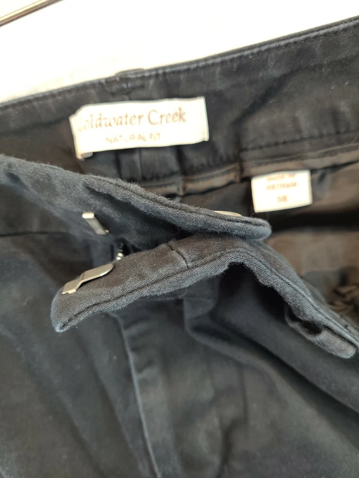 Pantalones Cortos Informales Coldwater Creek Calce Natural Negros Para Mujer 14 Foto 3 de 4