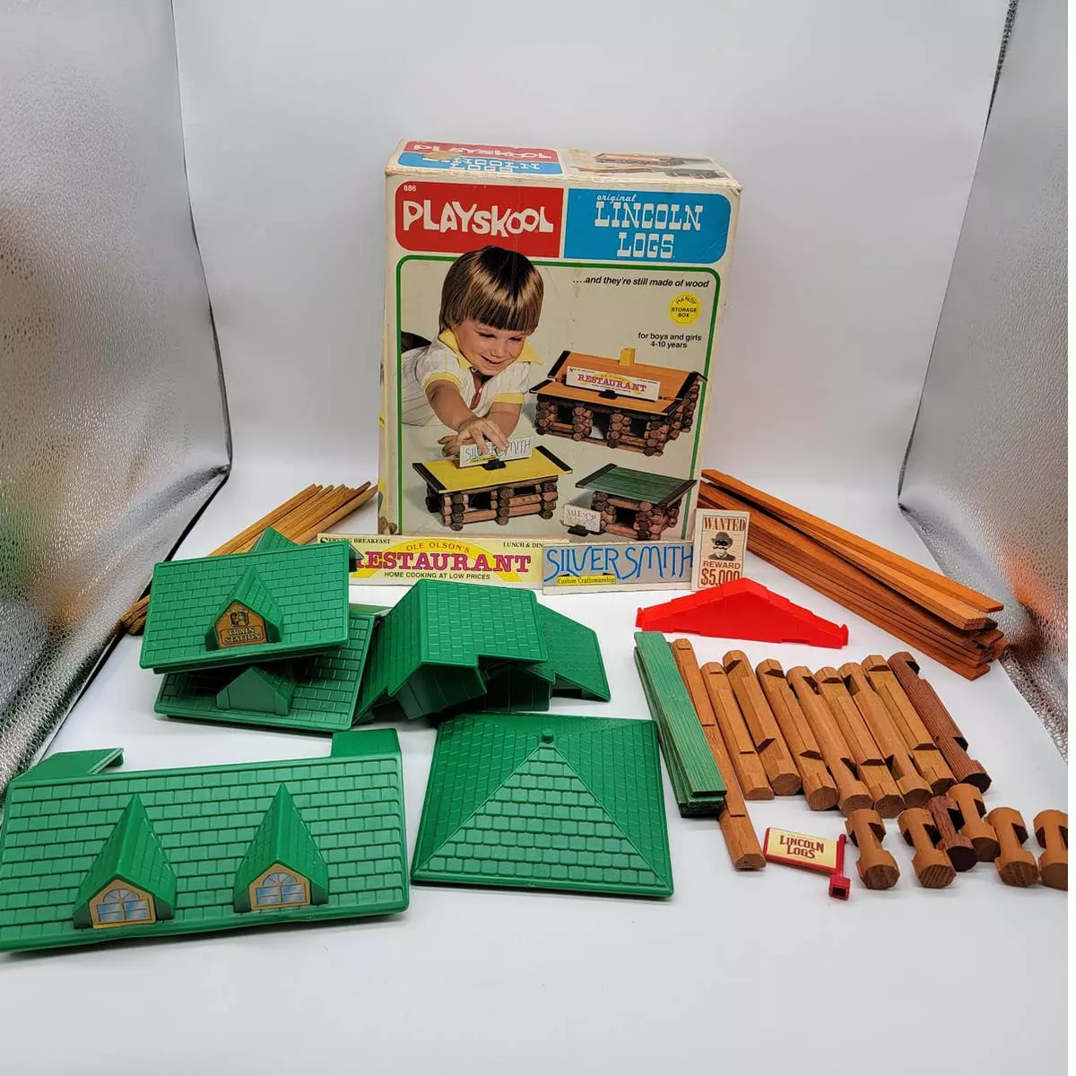 Vintage playskool lincoln logs sale