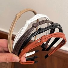 Knotted Headbands Set - 5 Cute Leather Hair Styling Accessories for Women and...