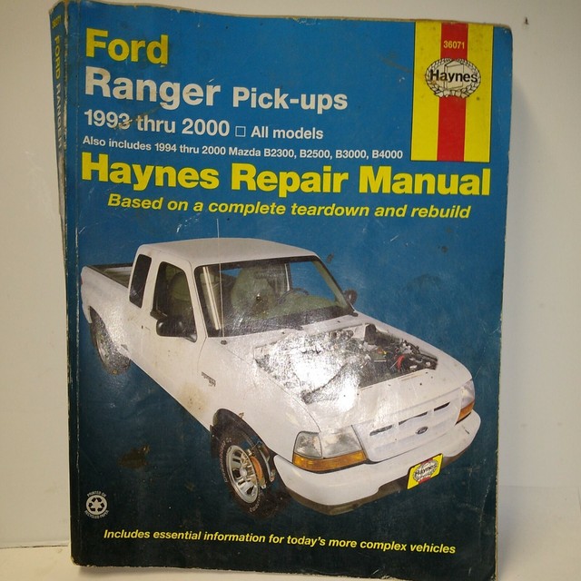 Ford Ranger Pickups 1993 Thru 2010 Haynes Repair Manual for sale