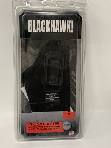 BLACKHAWK! Inside-The-Pants Holster with Retention Strap, Black, Right Hand, 03 - Picture 2 of 3