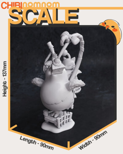 Chibi Chocobo - Final Fantasy - Fully Painted Option - 14k Abs like Resin - Picture 6 of 6