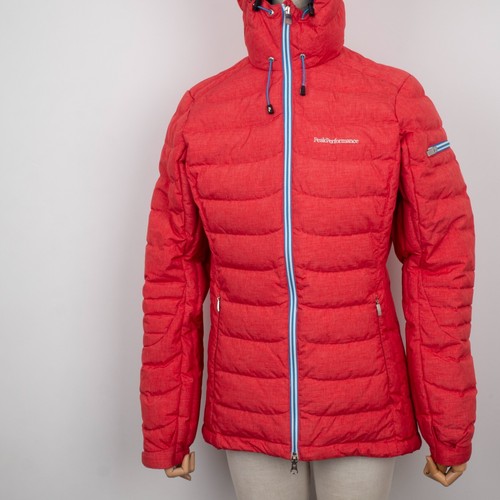 PEAK PERFORMANCE BLACKB Women Red Full-Zip Hooded Down SKI Puffer Jacket Size M - Picture 6 of 18